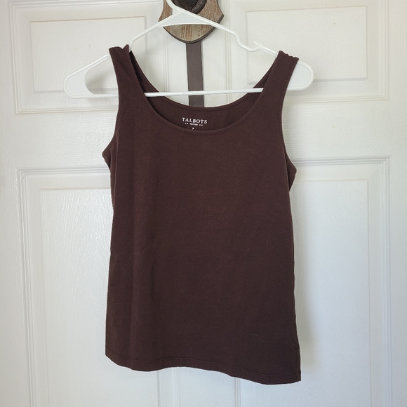 (1384) Talbots Women's Tanktop, Size: Petite Color: Brown - Picture 3 of 10